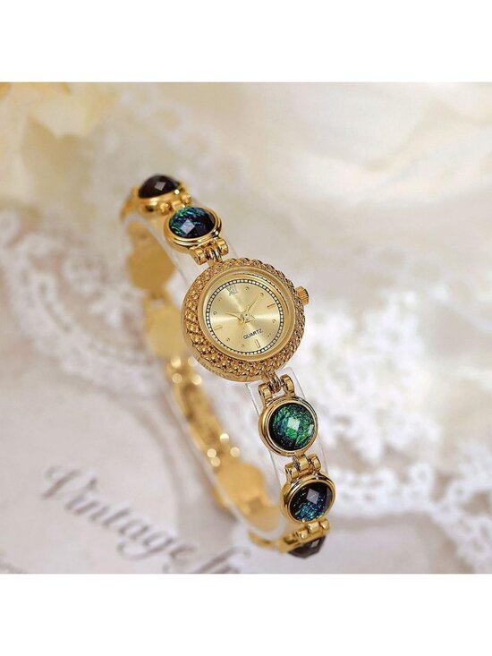 Women\'s Gold Crystal Diamond Bracelet Watch Stainless Steel Luxury Quartz main image 5